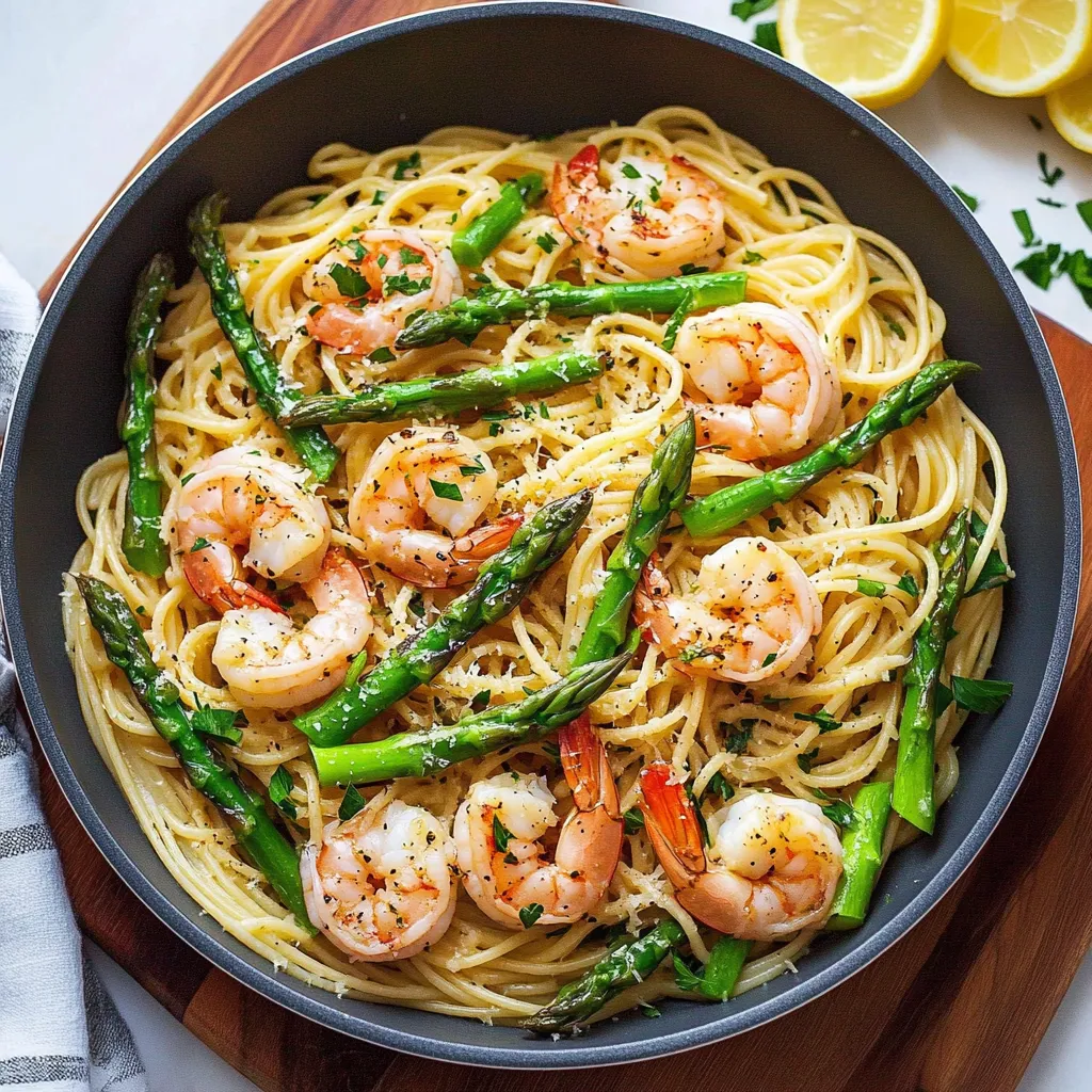 Easy Garlic Butter Asparagus Shrimp Scampi: Versatile & Flavorful